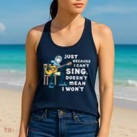 Guitar Lover Just Because I Can't Sing Doesn't Mean I Won't Women's Tank Top thumb 2