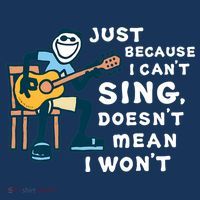 Guitar Lover Just Because I Can't Sing Doesn't Mean I Won't Women's Tank Top thumb 5