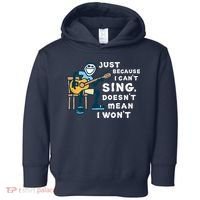 Guitar Lover Just Because I Can't Sing Doesn't Mean I Won't Toddler Hoodie thumb 0