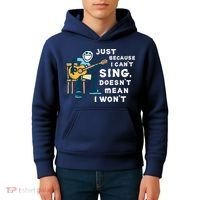 Guitar Lover Just Because I Can't Sing Doesn't Mean I Won't Kids Hoodie thumb 4