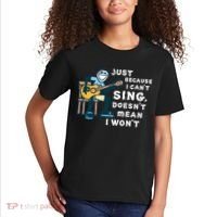 Guitar Lover Just Because I Can't Sing Doesn't Mean I Won't Kids T-Shirt thumb 2