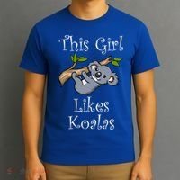 Girl Likes Koalas Cute Nature Wildlife Animal Gift T-Shirt thumb 3