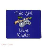 Girl Likes Koalas Cute Nature Wildlife Animal Gift Mousepad thumb 0