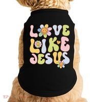 Groovy Love Like Jesus Religious God Christian Doggie Tank thumb 0