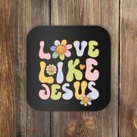Groovy Love Like Jesus Religious God Christian Coaster thumb 0