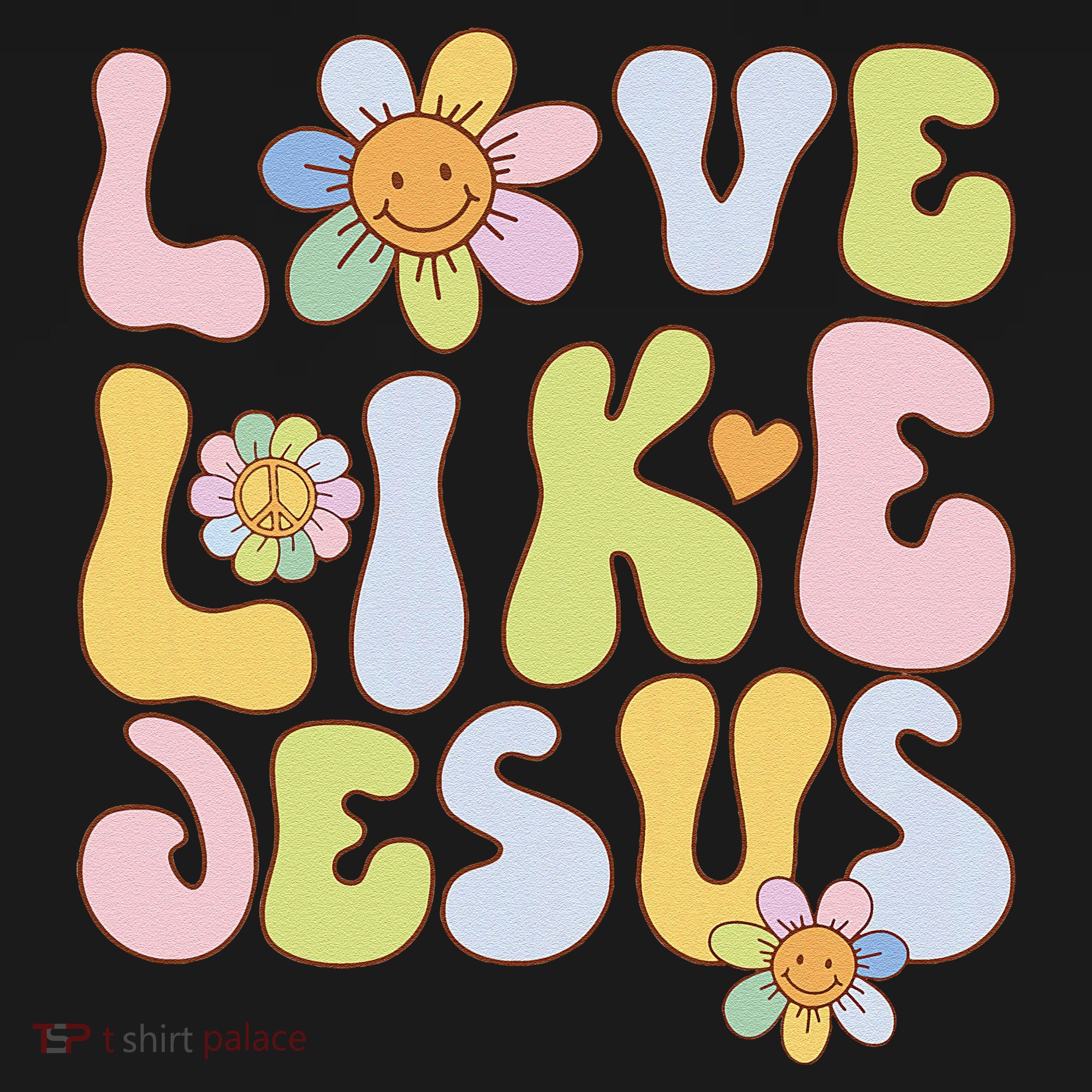 Groovy Love Like Jesus Religious God Christian Women's Hoodie