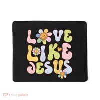 Groovy Love Like Jesus Religious God Christian Mousepad thumb 0