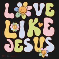 Groovy Love Like Jesus Religious God Christian Mousepad thumb 1