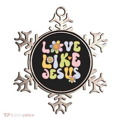 Groovy Love Like Jesus Religious God Christian Ornament