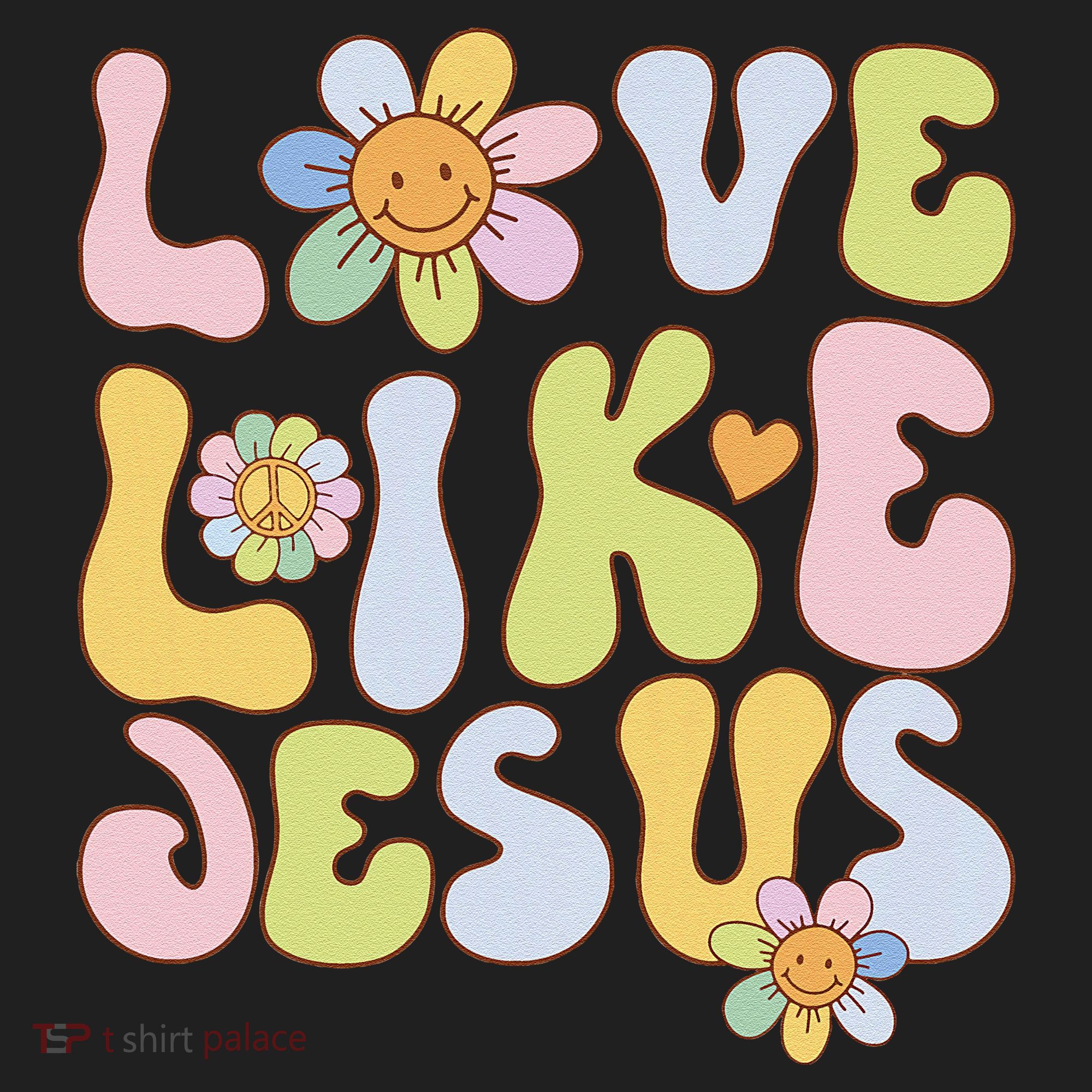 Groovy Love Like Jesus Religious God Christian Hat