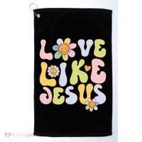 Groovy Love Like Jesus Religious God Christian Golf Towel thumb 0