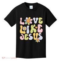 Groovy Love Like Jesus Religious God Christian Kids T-Shirt thumb 0