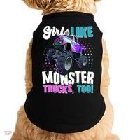 Girls Like Monster Trucks Too! Doggie Tank thumb 0