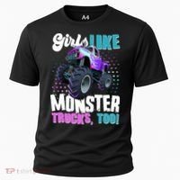 Girls Like Monster Trucks Too! Cooling Performance Crew T-Shirt thumb 0