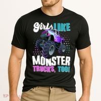 Girls Like Monster Trucks Too! Cooling Performance Crew T-Shirt thumb 2