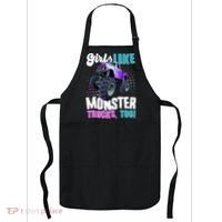 Girls Like Monster Trucks Too! Apron thumb 0