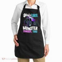 Girls Like Monster Trucks Too! Apron thumb 2
