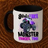 Girls Like Monster Trucks Too! Coffee Mug thumb 2