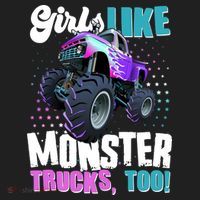 Girls Like Monster Trucks Too! Beanie thumb 2