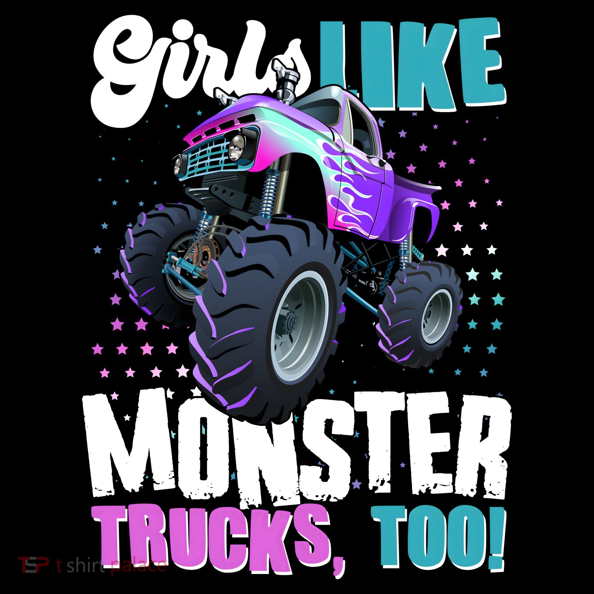 Girls Like Monster Trucks Too! Women's Hoodie
