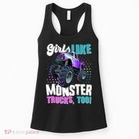 Girls Like Monster Trucks Too! Women's Tank Top thumb 0