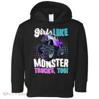 Girls Like Monster Trucks Too! Toddler Hoodie thumb 0