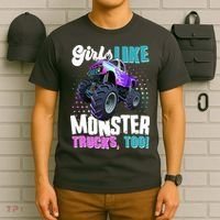 Girls Like Monster Trucks Too! T-Shirt thumb 6