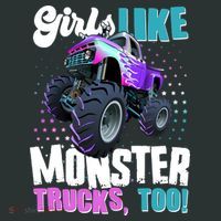 Girls Like Monster Trucks Too! Mousepad thumb 1