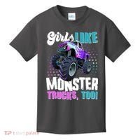 Girls Like Monster Trucks Too! Kids T-Shirt thumb 0
