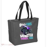 Girls Like Monster Trucks Too! Tote Bag thumb 2