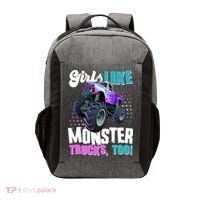 Girls Like Monster Trucks Too! Vector Backpack thumb 0