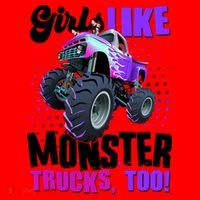 Girls Like Monster Trucks Too! Santa Hat thumb 1
