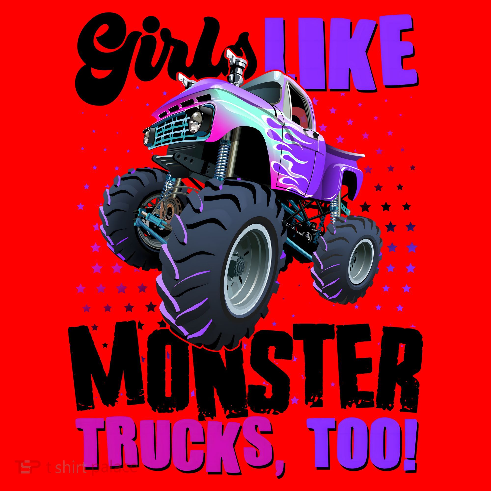 Girls Like Monster Trucks Too! Santa Hat