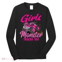 Girls Like Monster Trucks Too Young Monster Truck Long Sleeve Shirt thumb 0