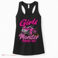 Girls Like Monster Trucks Too Young Monster Truck Women's Tank Top thumb 0