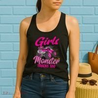 Girls Like Monster Trucks Too Young Monster Truck Women's Tank Top thumb 2