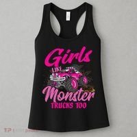 Girls Like Monster Trucks Too Young Monster Truck Women's Tank Top thumb 3