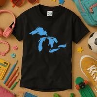 Great Lakes Michigan Kids T-Shirt thumb 3