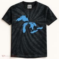 Great Lakes Michigan Kids Tie-Dye T-Shirt thumb 0