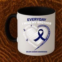Gifts Loving Memory Gift Brother Colon Cancer Awareness Gift Coffee Mug thumb 2