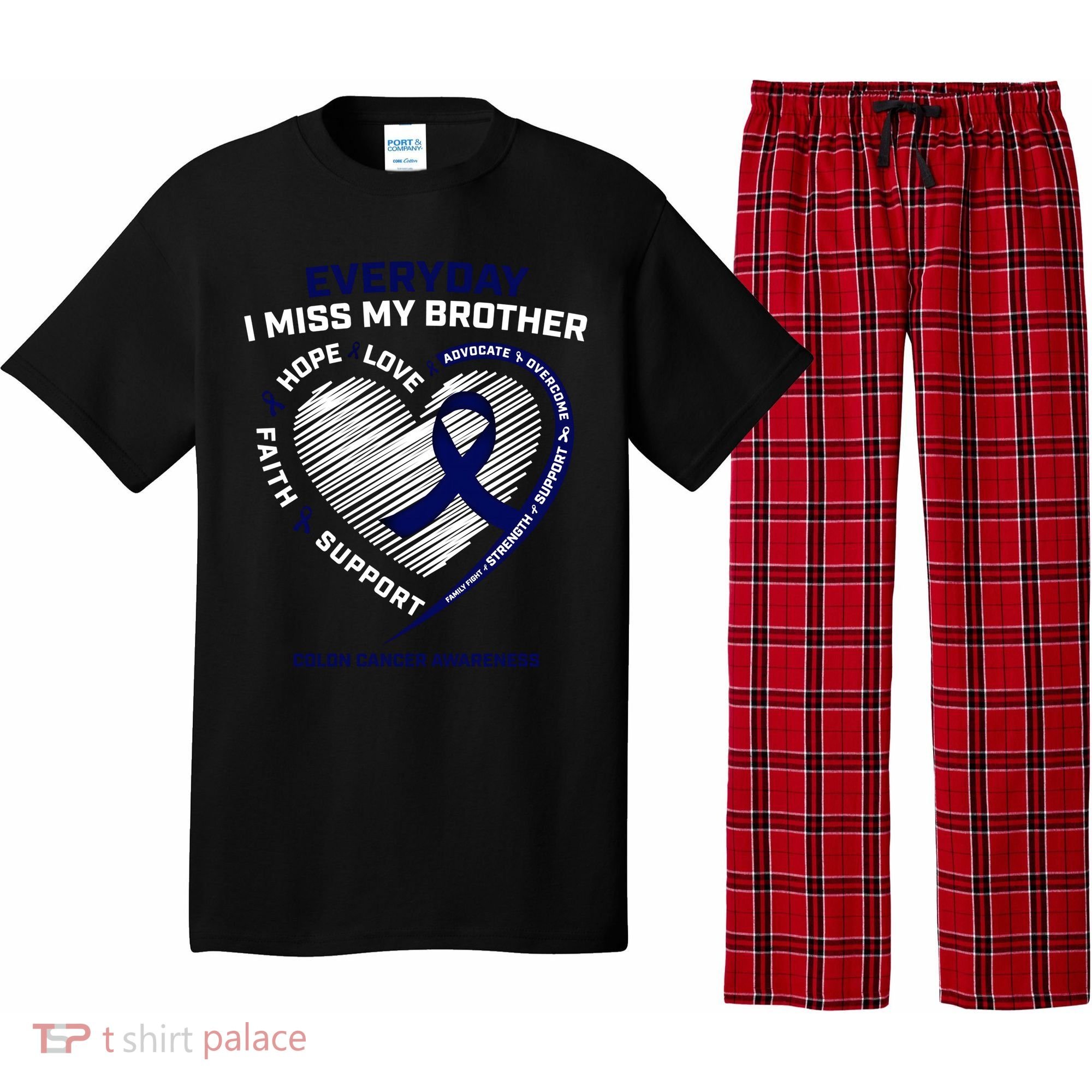Gifts Loving Memory Gift Brother Colon Cancer Awareness Gift Pajama Set