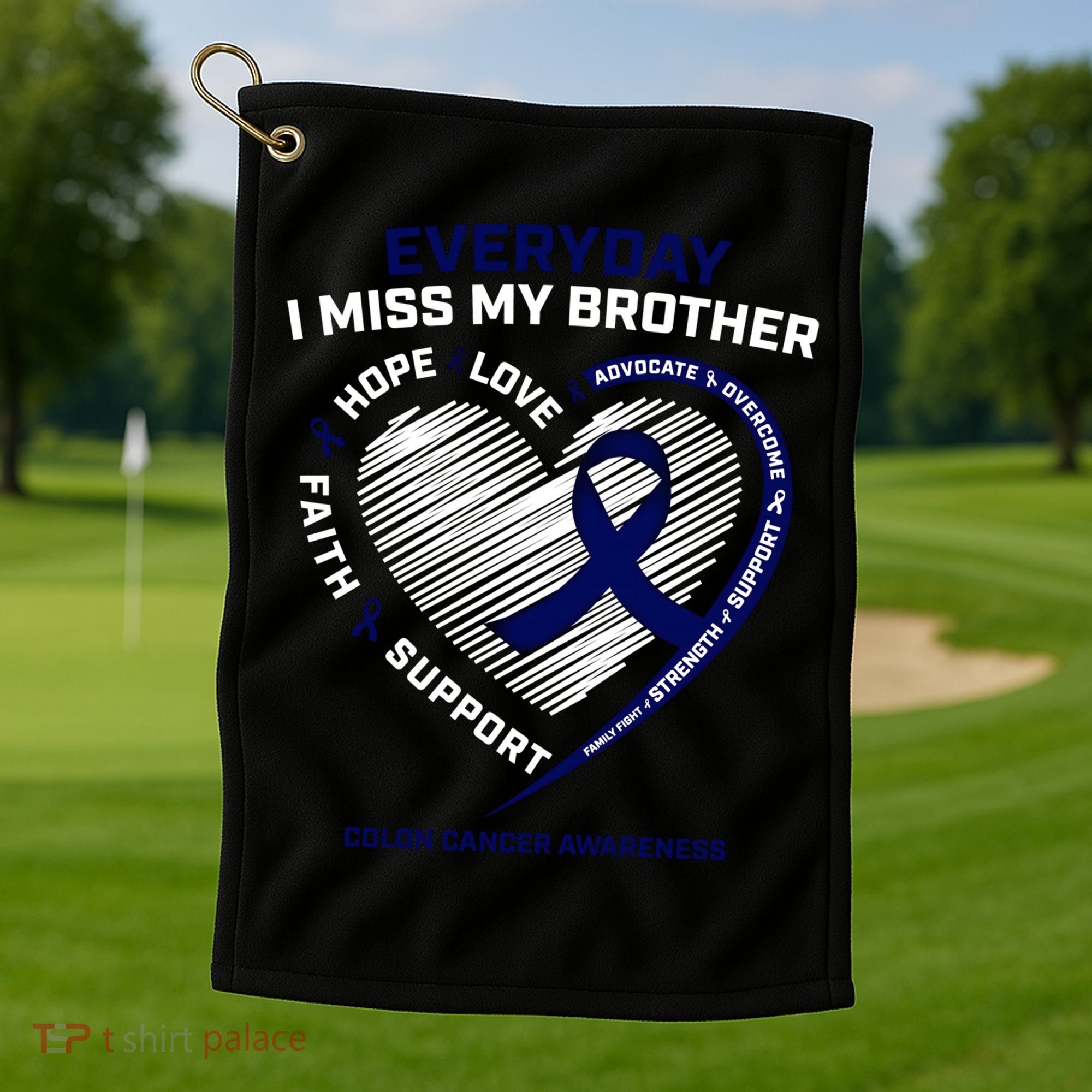 Gifts Loving Memory Gift Brother Colon Cancer Awareness Gift Golf Towel