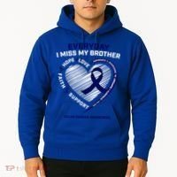 Gifts Loving Memory Gift Brother Colon Cancer Awareness Gift Hoodie thumb 2