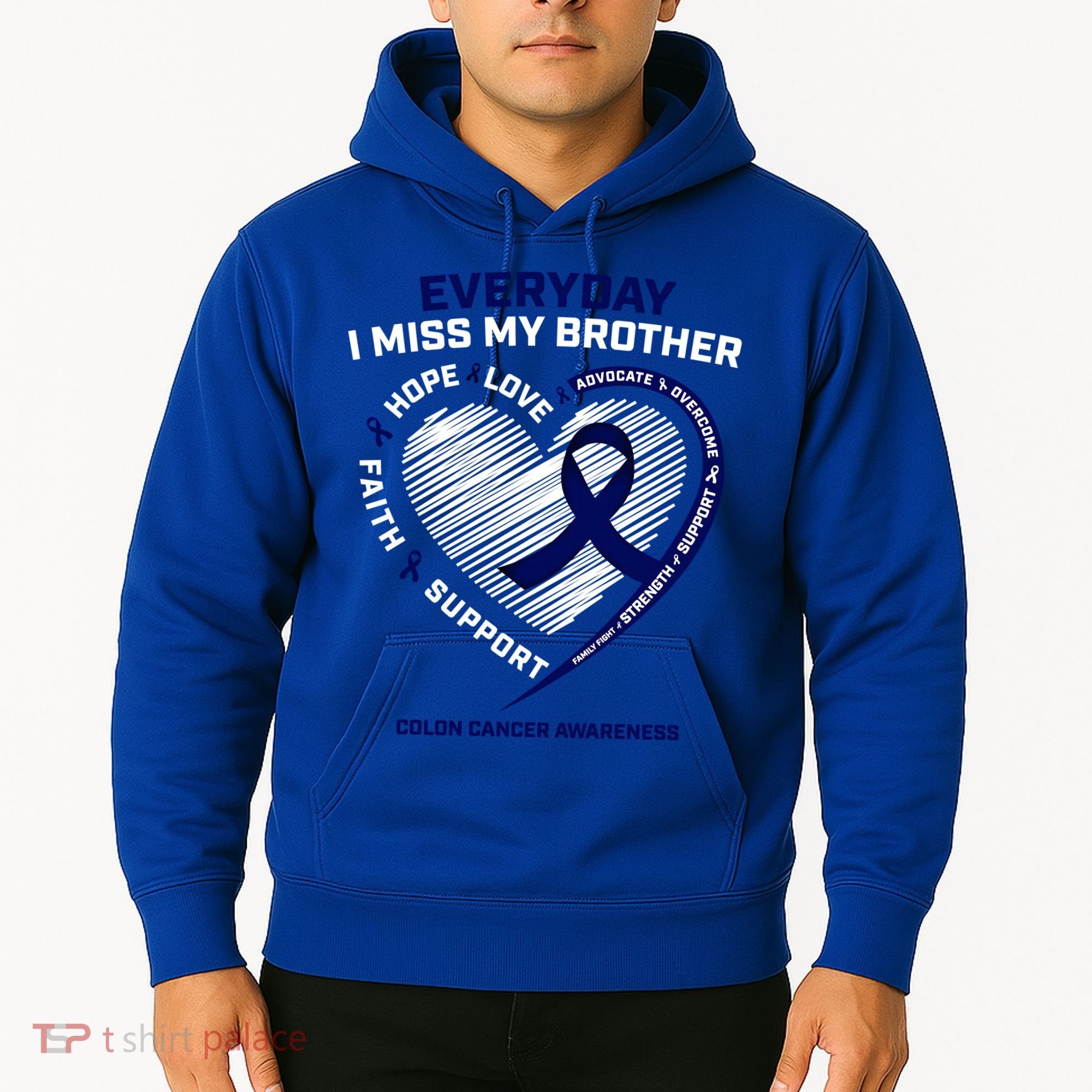 Gifts Loving Memory Gift Brother Colon Cancer Awareness Gift Hoodie