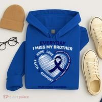 Gifts Loving Memory Gift Brother Colon Cancer Awareness Gift Hoodie thumb 4