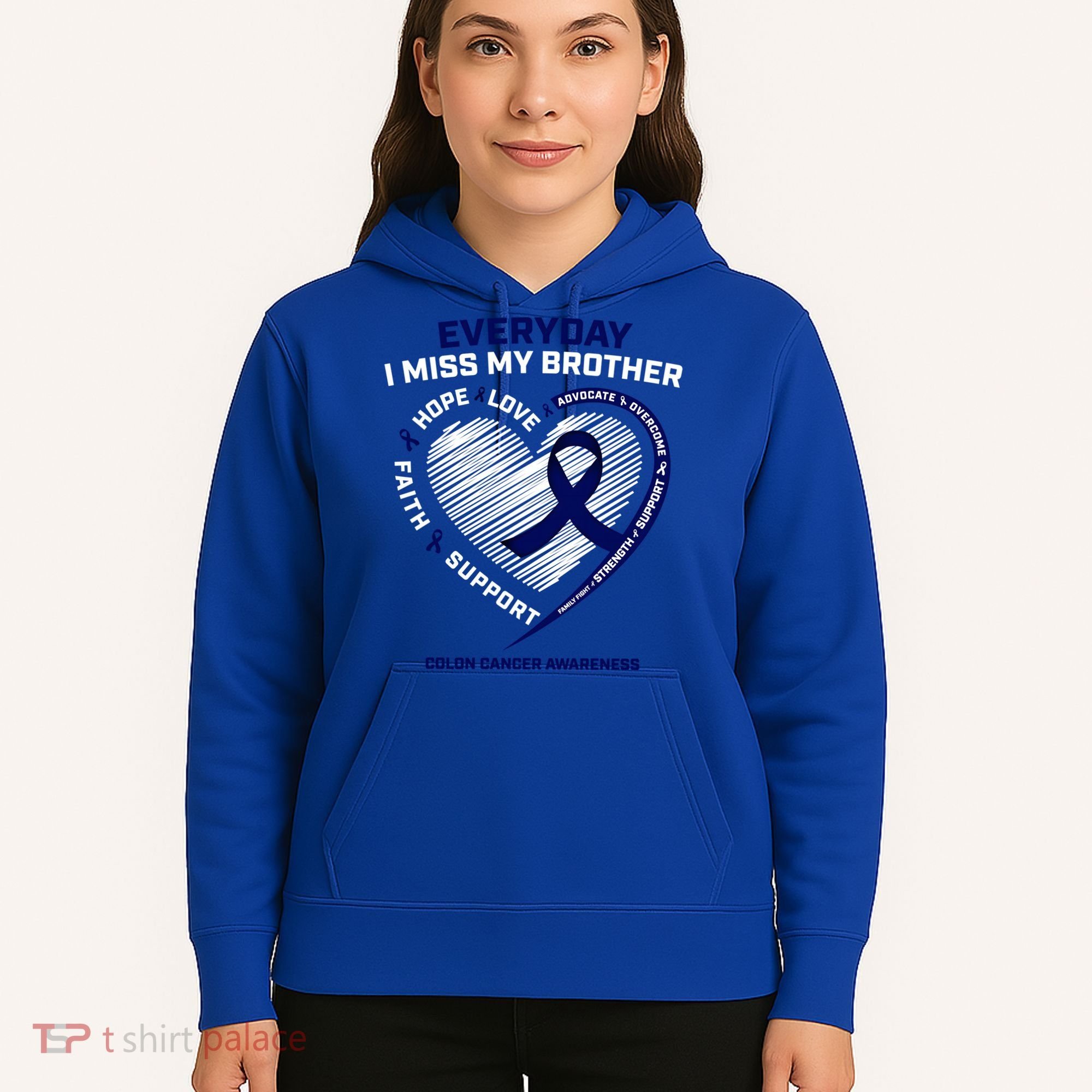 Gifts Loving Memory Gift Brother Colon Cancer Awareness Gift Hoodie