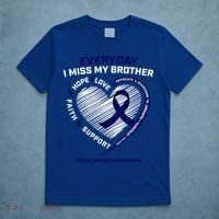 Gifts Loving Memory Gift Brother Colon Cancer Awareness Gift T-Shirt thumb 5