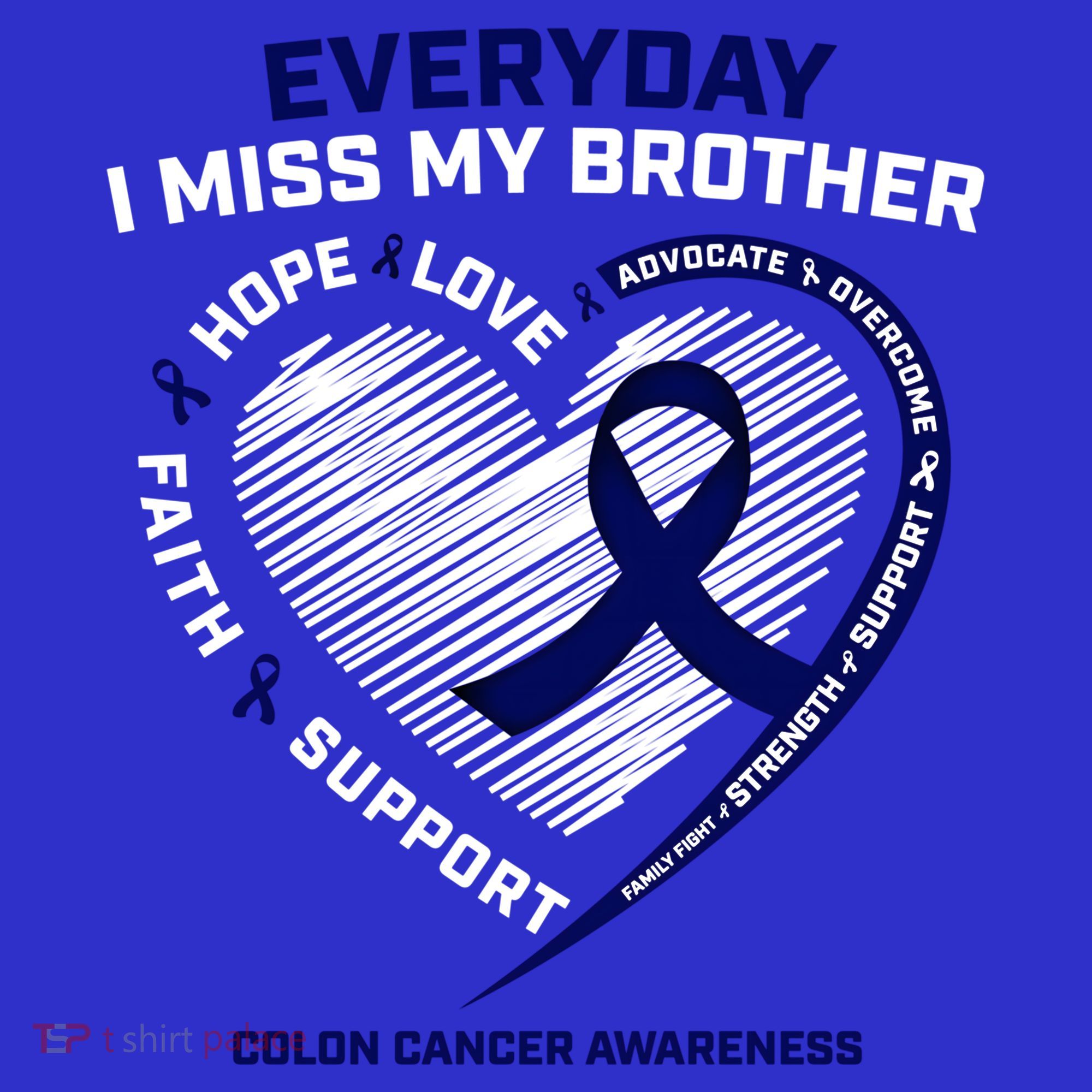 Gifts Loving Memory Gift Brother Colon Cancer Awareness Gift T-Shirt
