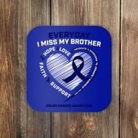 Gifts Loving Memory Gift Brother Colon Cancer Awareness Gift Coaster thumb 0