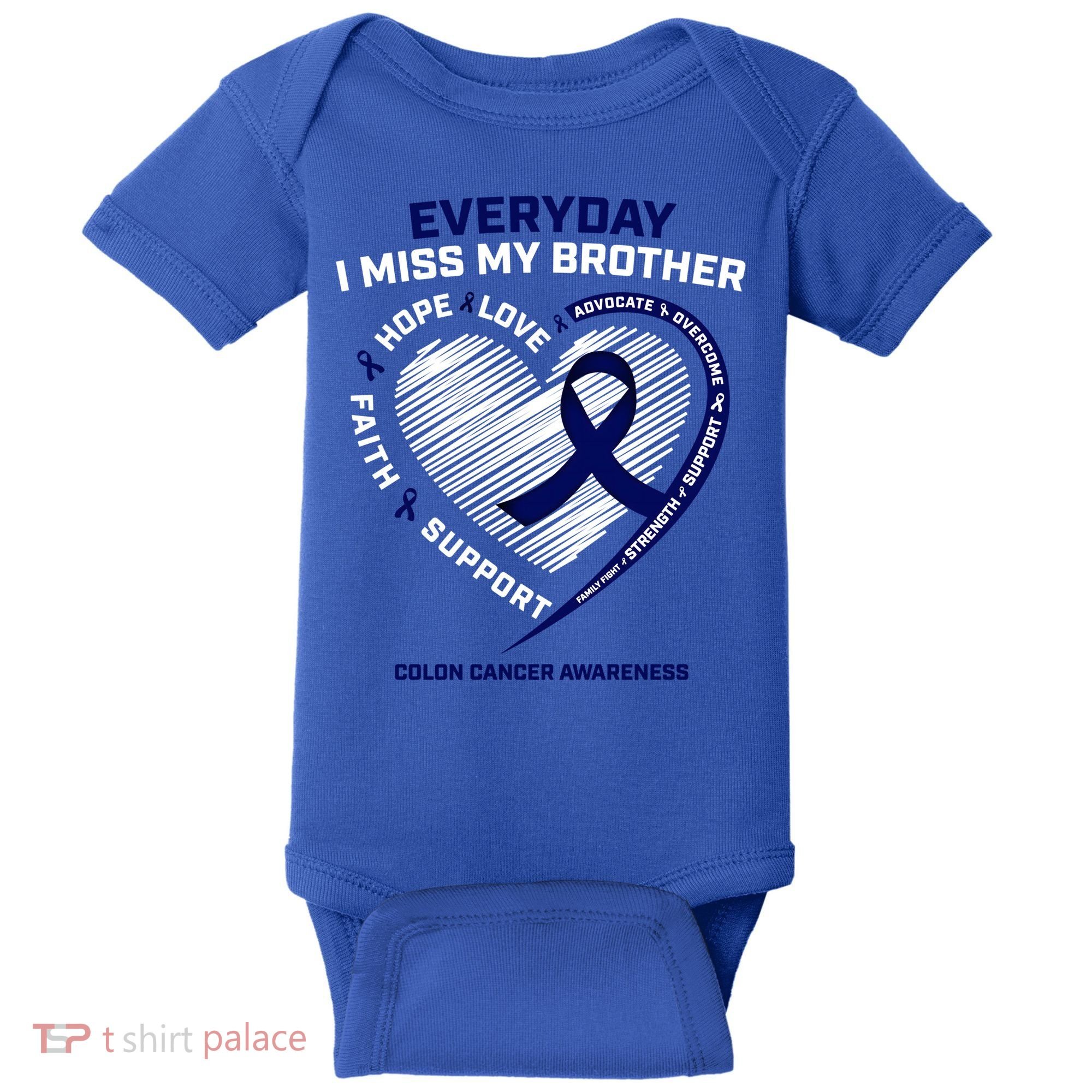 Gifts Loving Memory Gift Brother Colon Cancer Awareness Gift Baby Bodysuit